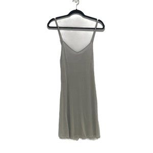 ASOS Spaghetti Strap V Neck Stretchy Slip Mini Dress Light Grey Size 4 NWOT